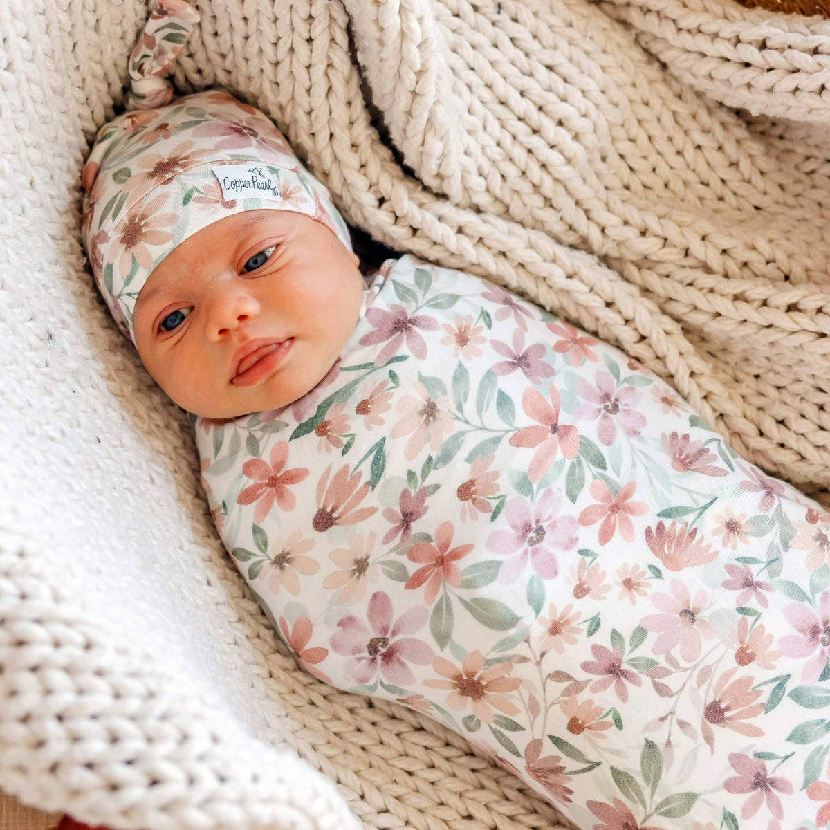 Knit Swaddle Blanket - Natalie