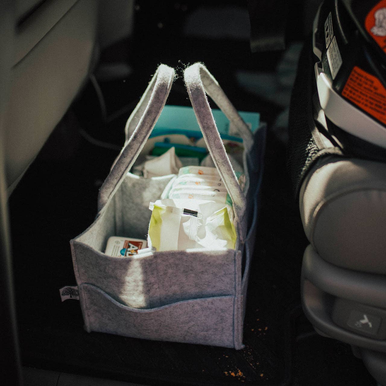 Large Diaper Caddy - White