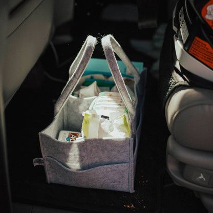 Large Diaper Caddy - White