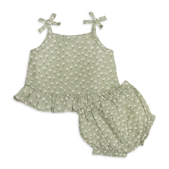 Viverano - Sage Floral Tie Set (Organic)