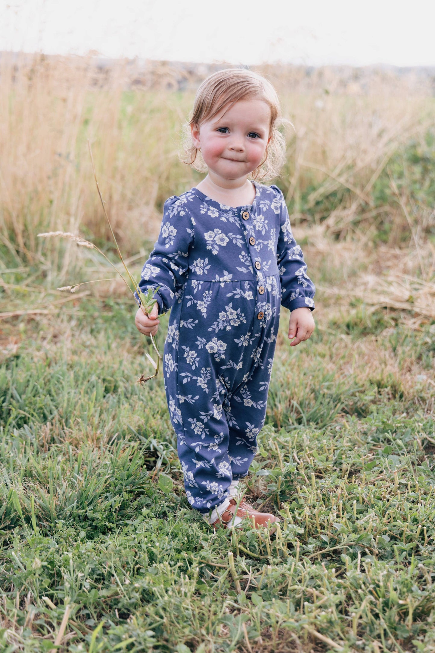 City Mouse Studio - Henley Pant Romper - Blue