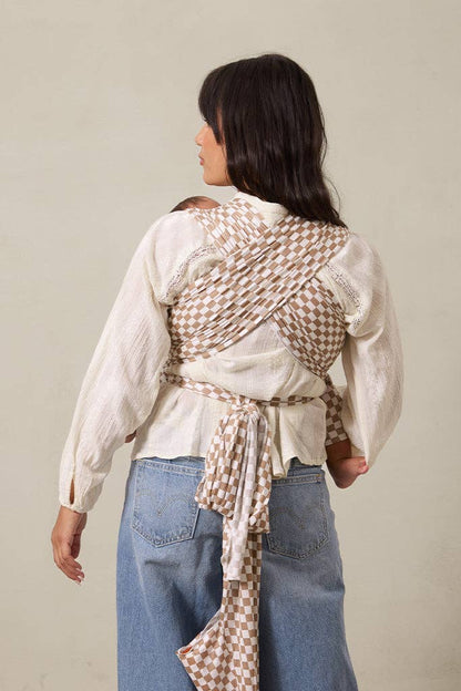 Almondine Chequer Wrap