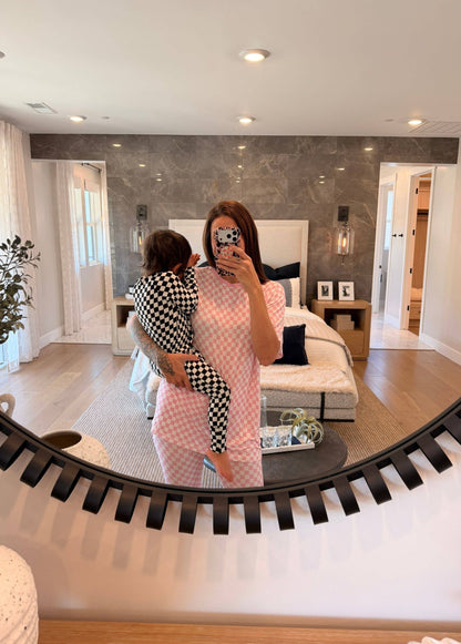 Black Classic Checkered Bamboo Jammies