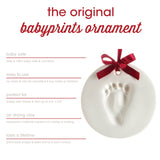 Baby Christmas Handprint or Footprint Keepsake Ornament