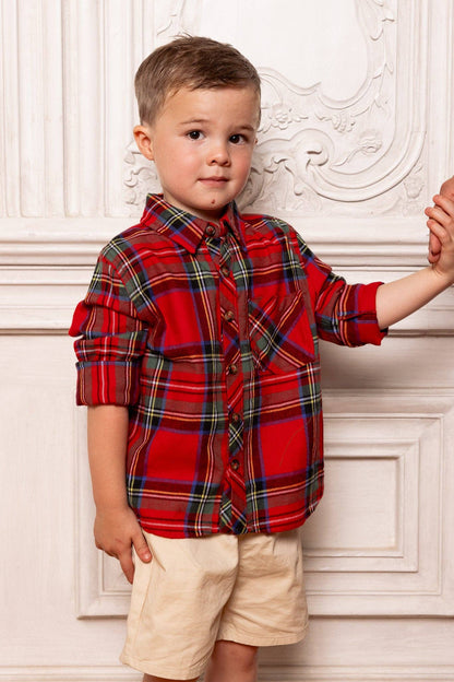 John Shirt in Holiday Plaid