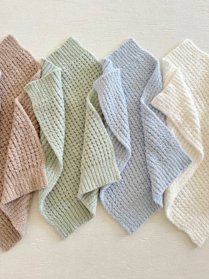 Waffle Mini Blanket, White