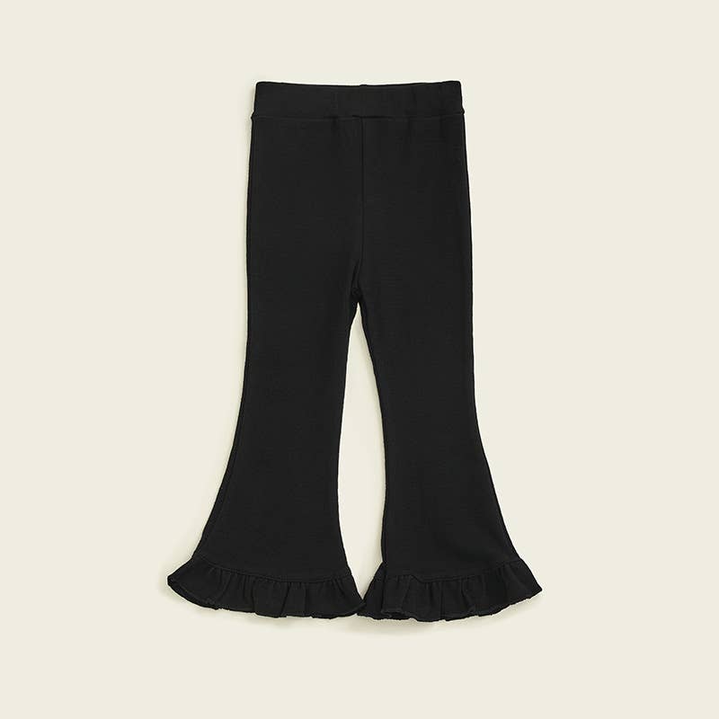 Lace bell bottoms: Black