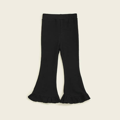 Lace bell bottoms: Black