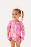 Bright Floral: ONE-PIECE Rashguard