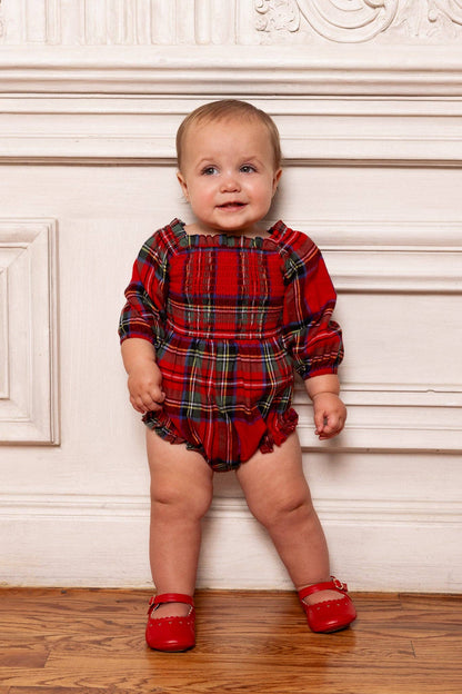 ICC Madeline Romper - Holiday Plaid