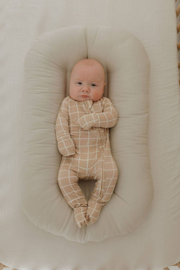 Bamboo Zip Pajamas | Grid
