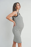 Striped Bodycon Dress Maternity