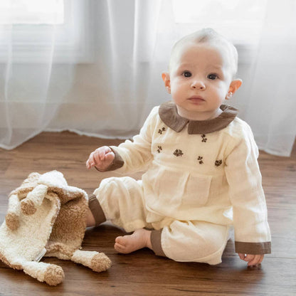 Embroidered Muslin Jumpsuit