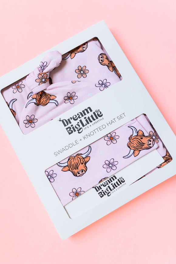 HIGHLAND CUTIE SWADDLE & BEANIE