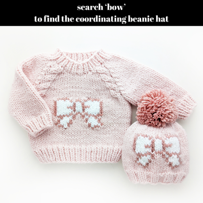 Knit Sweater Pink - Bow