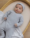 Wrap Knit Footie - Blue