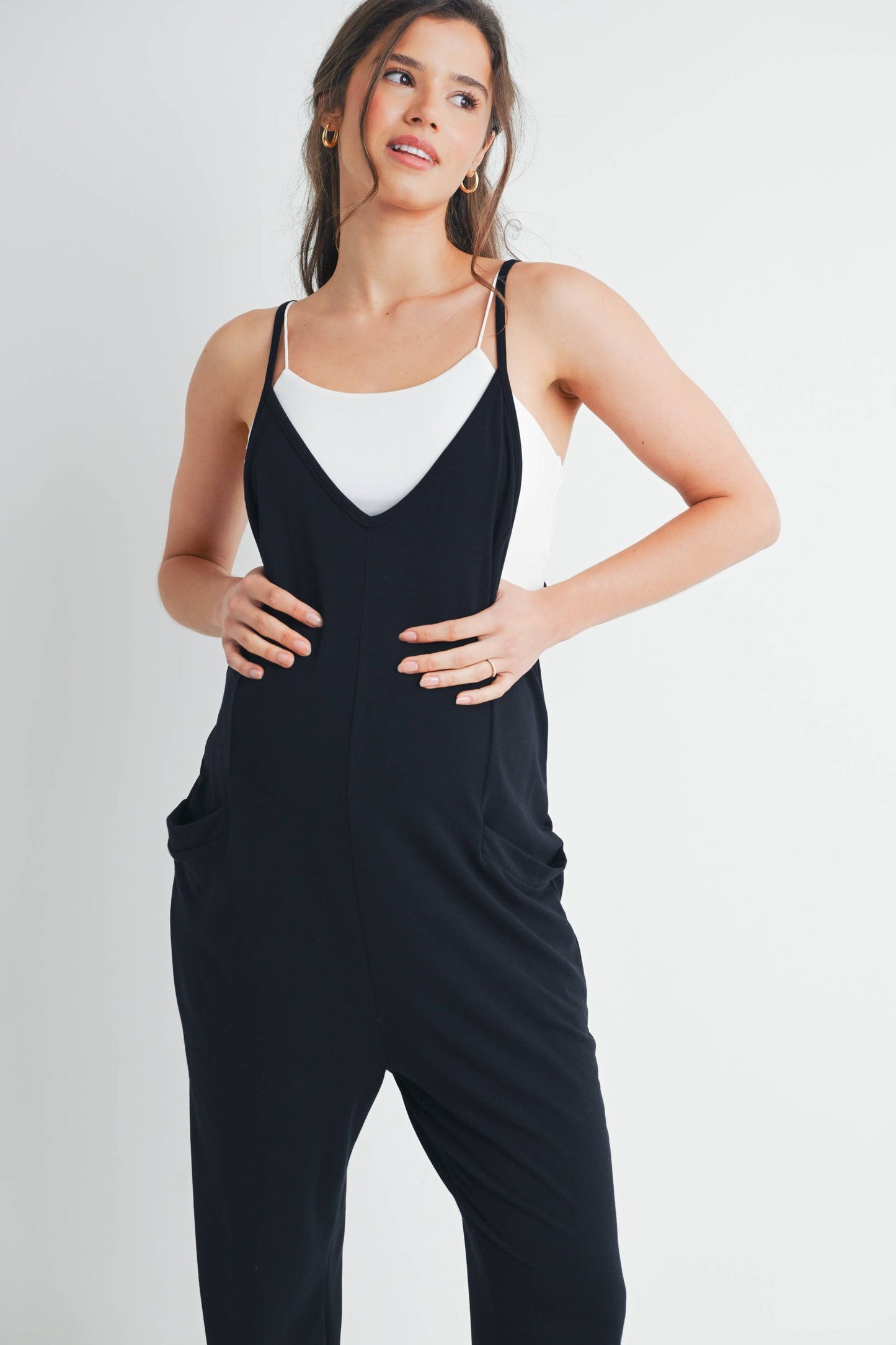 Sleeveless Jogger Jumpsuit Maternity