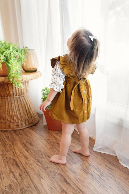 Corduroy Pinafore Dress Set