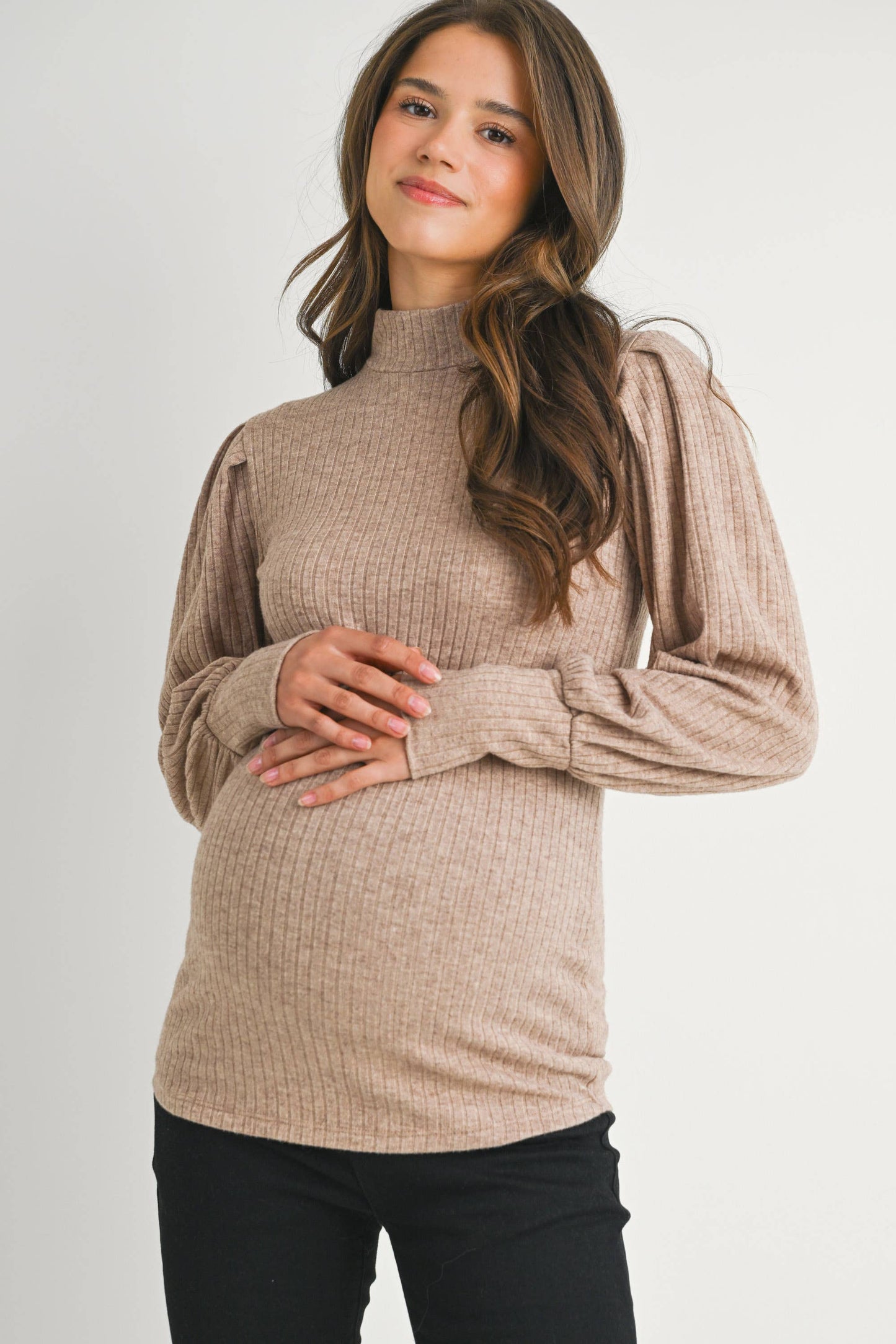 Puff Sleeve Maternity Top
