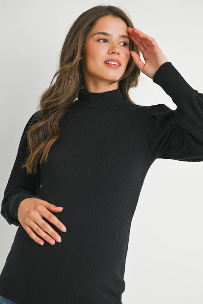 Puff Sleeve Maternity Top