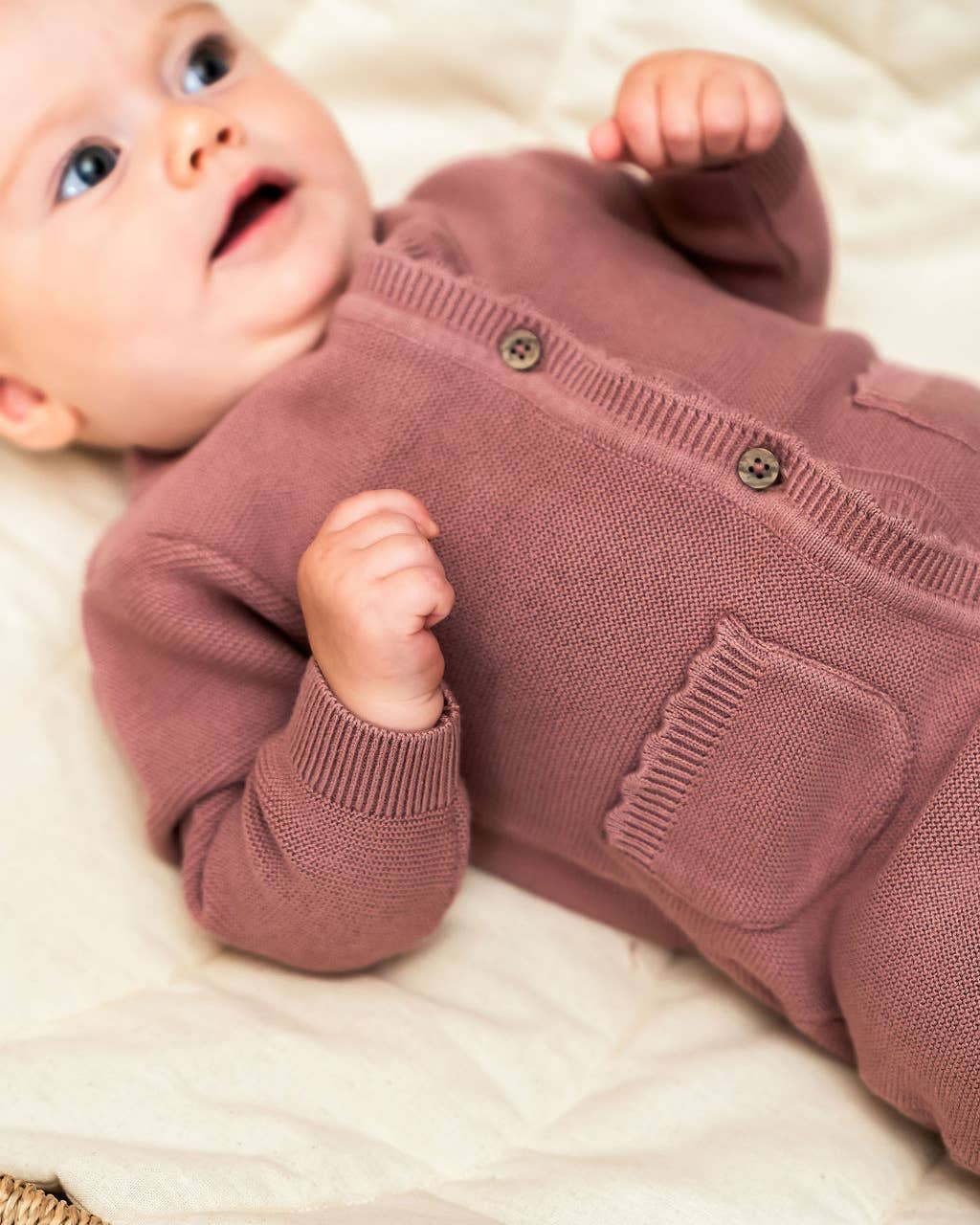 Chunky Knit Jumpsuit - Mauve