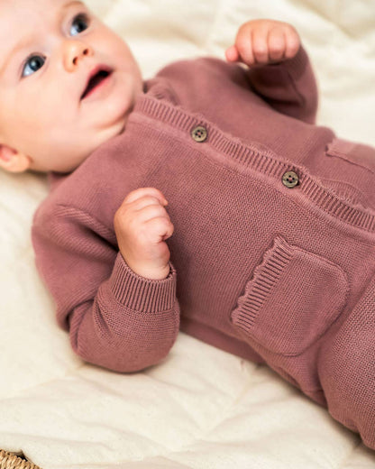 Chunky Knit Jumpsuit - Mauve