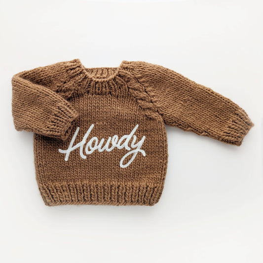Knit Sweater Pecan - Howdy