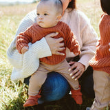 goumikids - Knit Cotton Baby Stay-On Boots - Clay