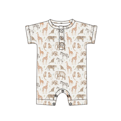 Bamboo Henley Shortie | Jungle Friends