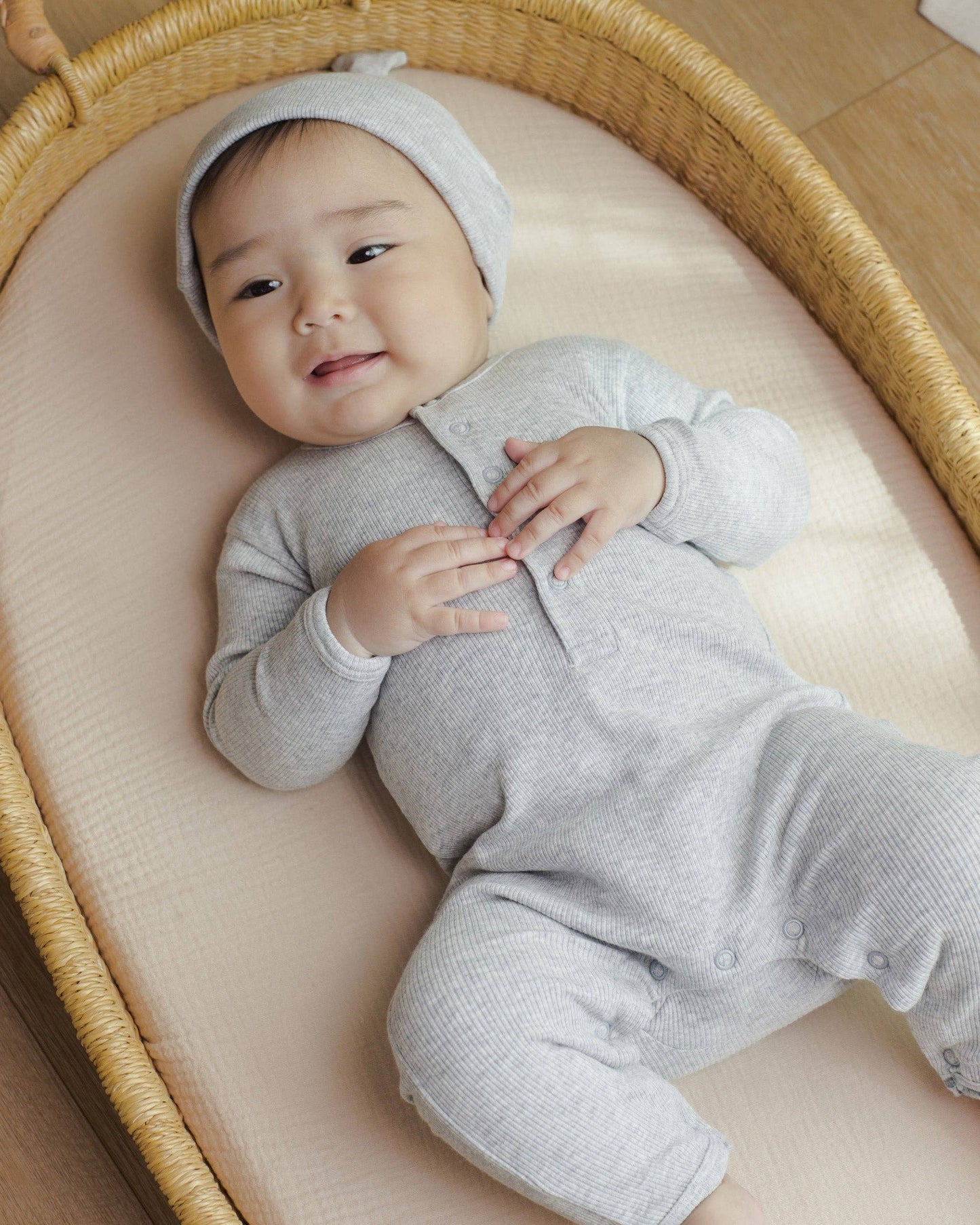 Ribbed Jumpsuit - Dusty Blue