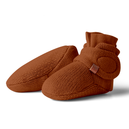 goumikids - Knit Cotton Baby Stay-On Boots - Clay
