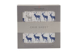 Blue Deer Crib Sheet