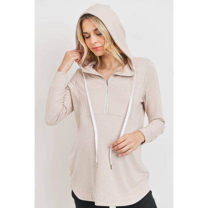 Maternity Nursing Half-Zip Hoodie