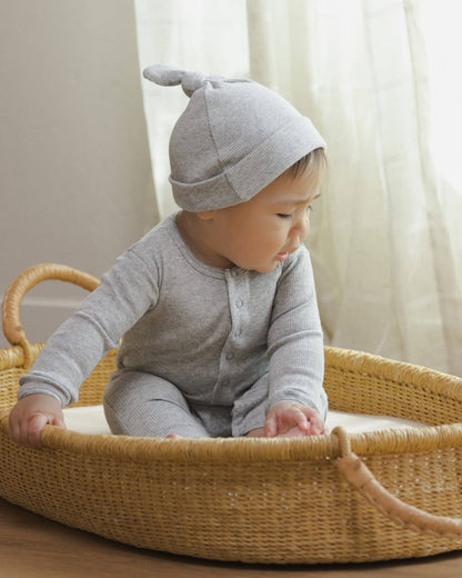 Ribbed Jumpsuit - Dusty Blue