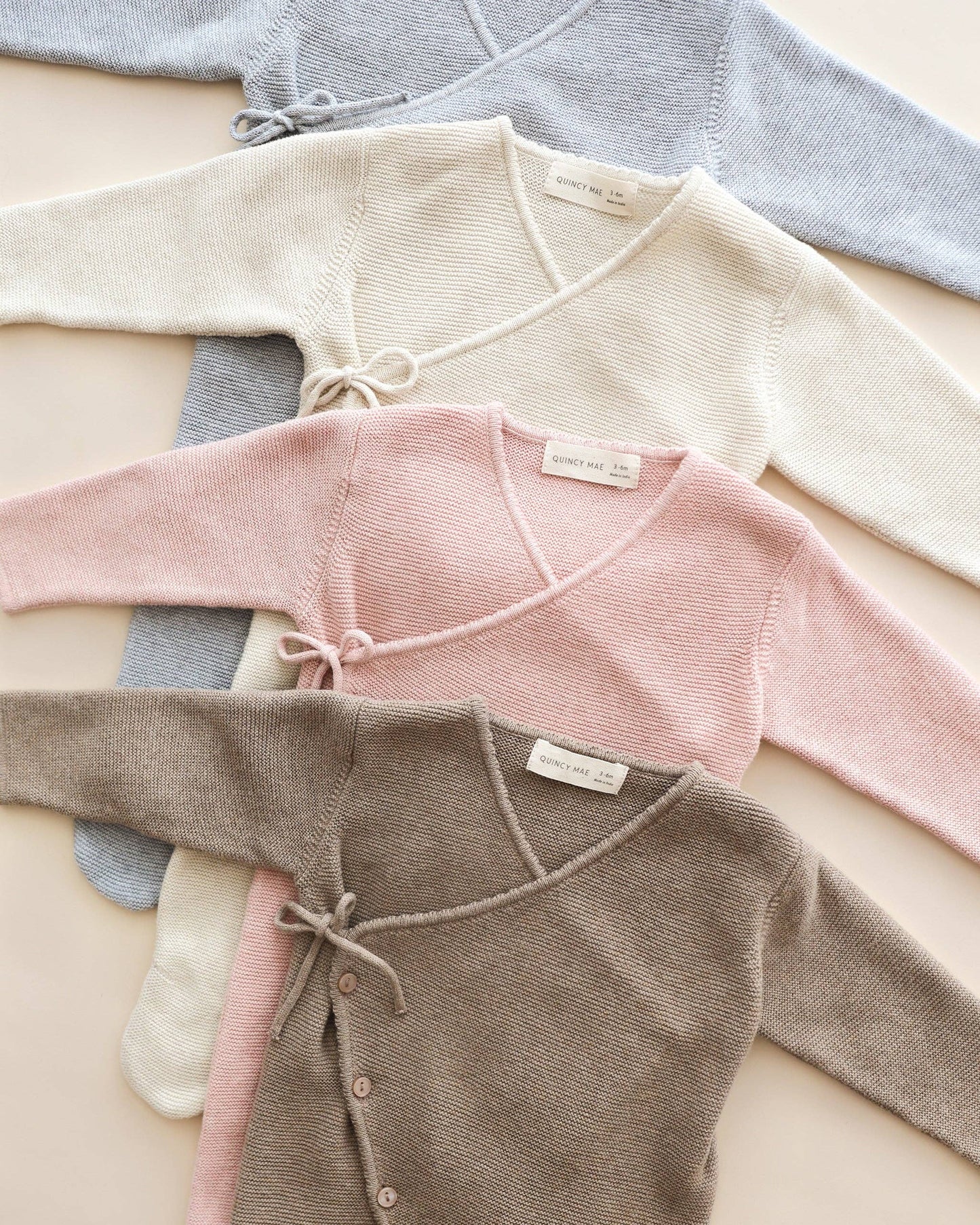 Wrap Knit Footie - Natural