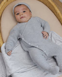 Wrap Knit Footie - Blue