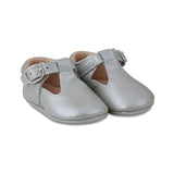 Silver Leather Mary Janes