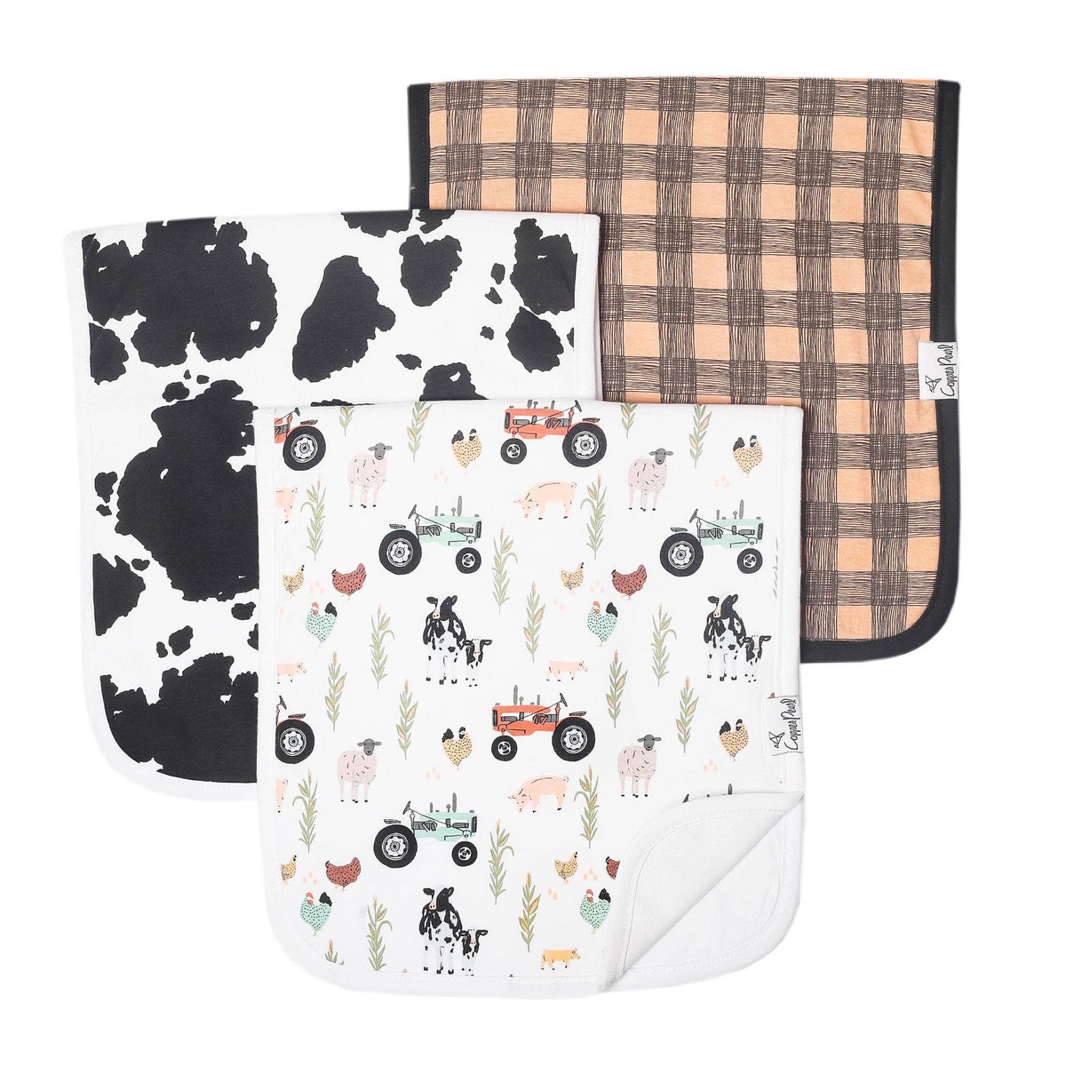 3 Pack Premium Burp Cloths - Jo
