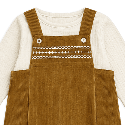 Corduroy Overall Set - Mustard