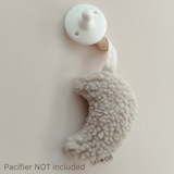 Ali+Oli - Plush Moon Pacifier Holder (Sand)