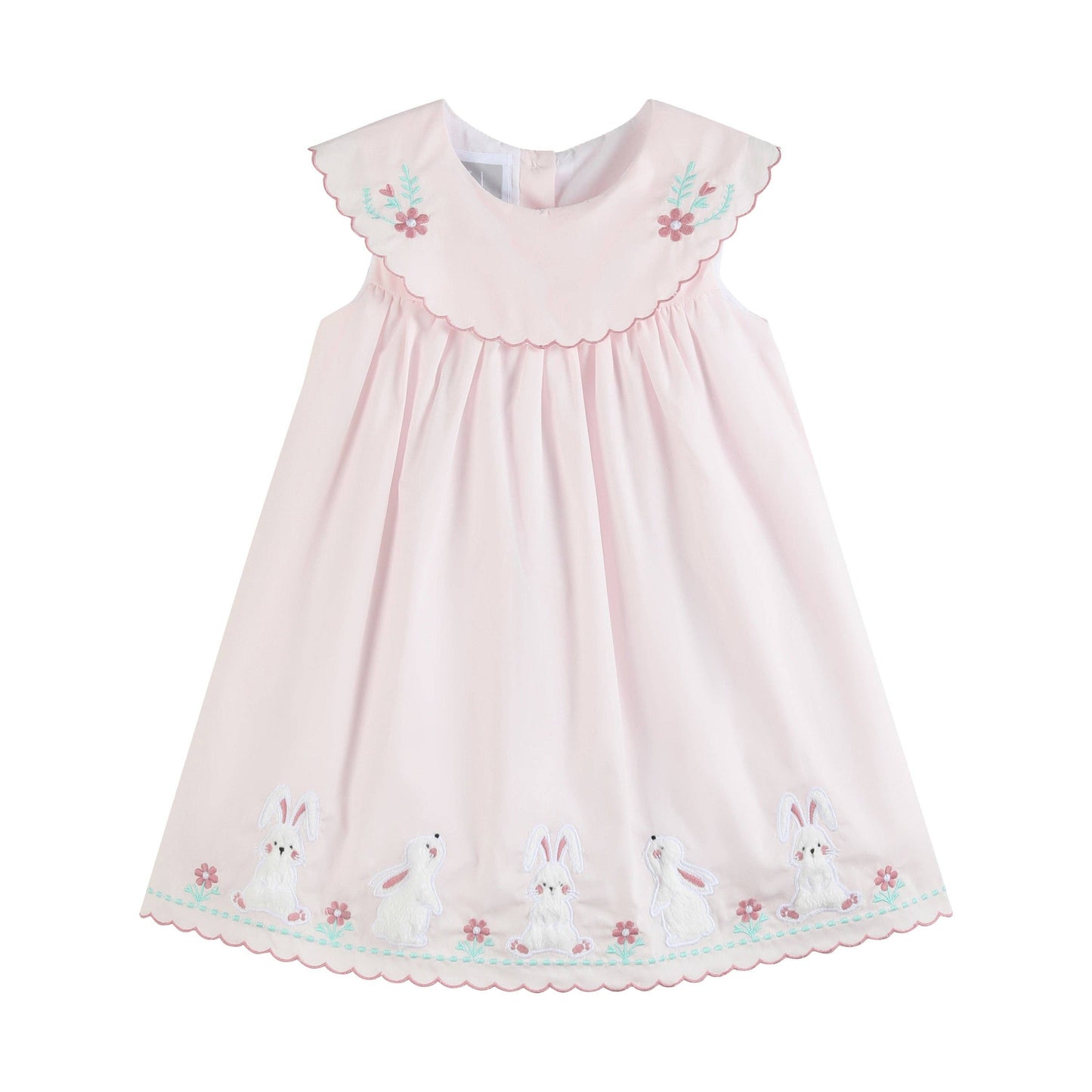 Scallop Collar Dress - Bunnies