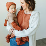 goumikids - Knit Cotton Baby Stay-On Boots - Clay