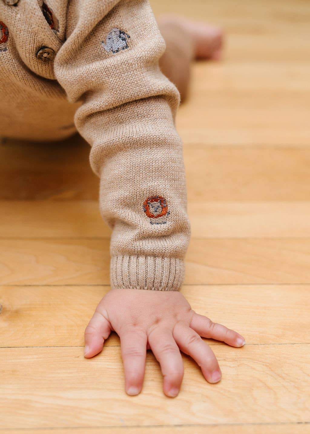 Oat Baby Sweater - Safari
