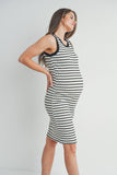 Striped Bodycon Dress Maternity
