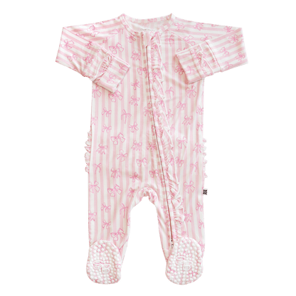 Ruffle Footie - Tie The Knot