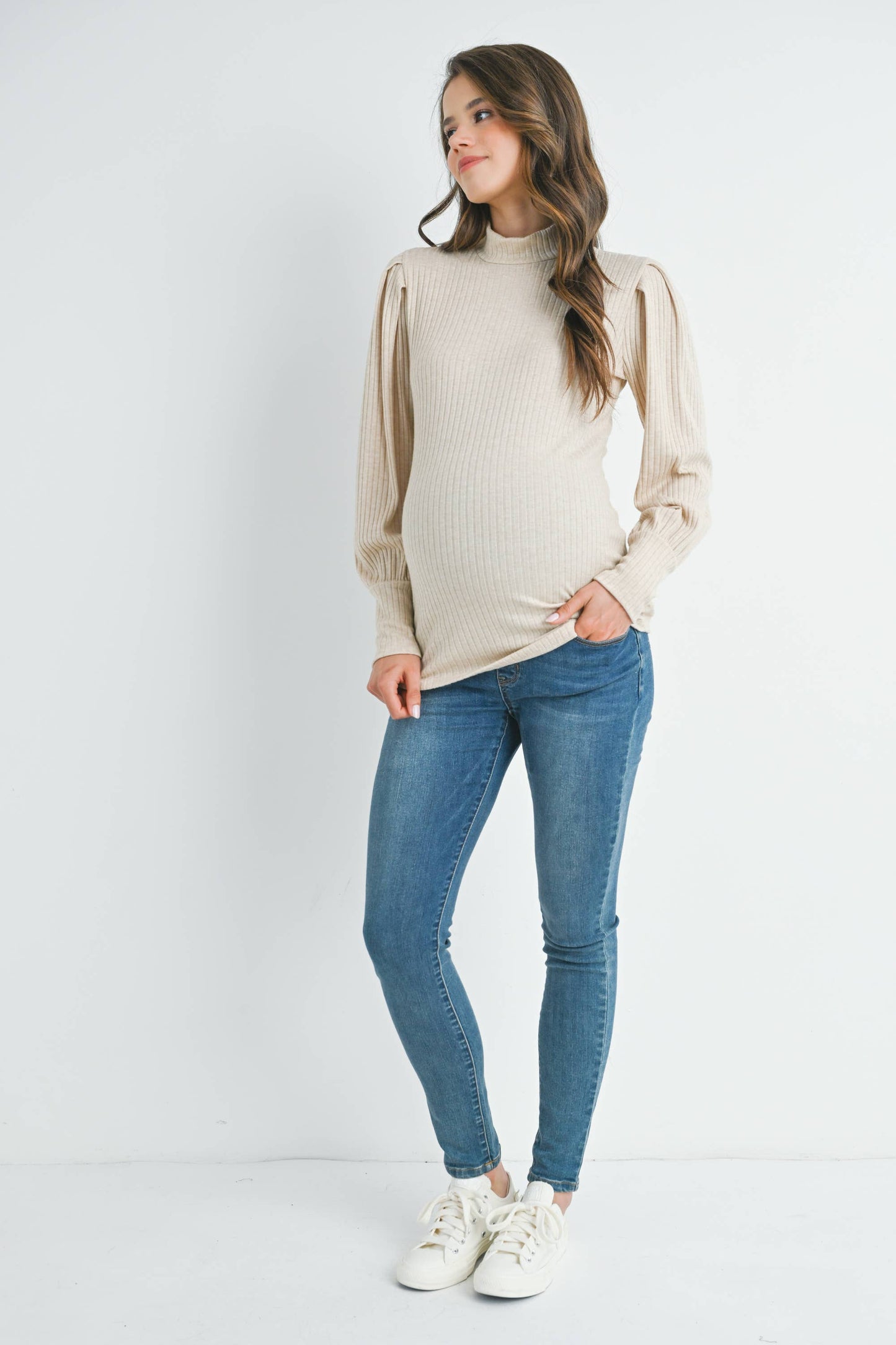 Puff Sleeve Maternity Top