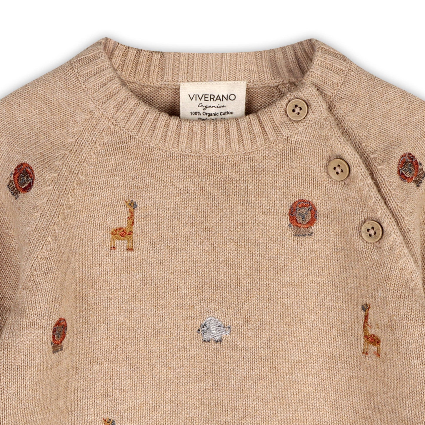 Oat Baby Sweater - Safari