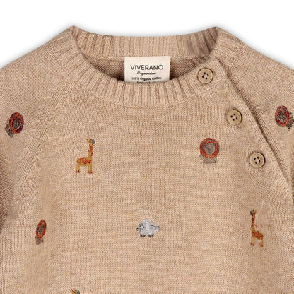 Oat Baby Sweater - Safari