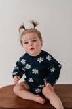 Knit Sweater Romper: Snowflake