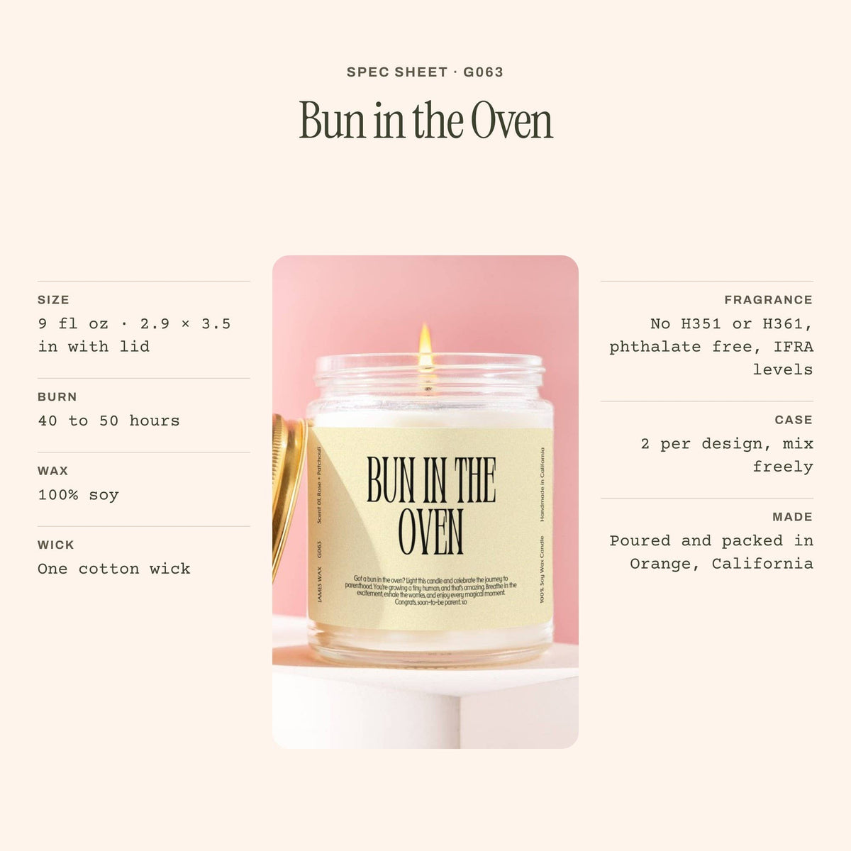 Bun in the Oven Candle